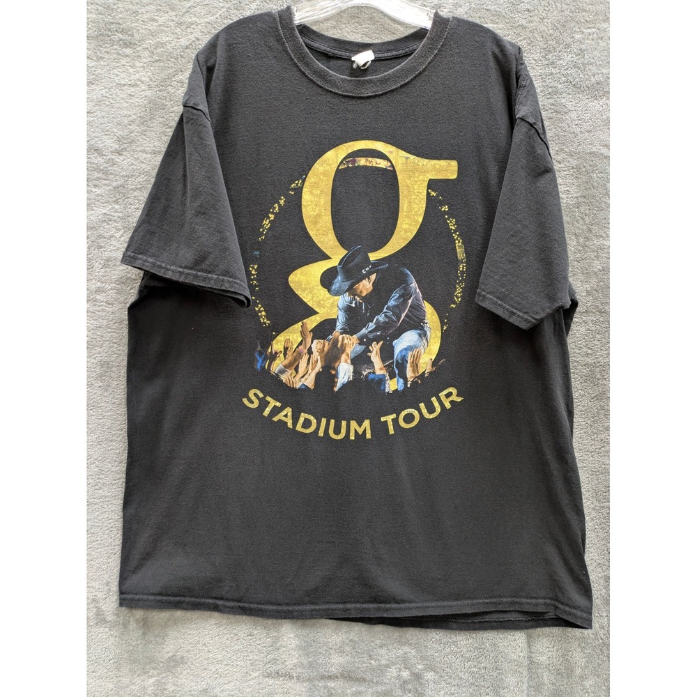 Garth Brooks‎ Stadium Tour TShirt Mens XL Black Graphic Concert Tee Country